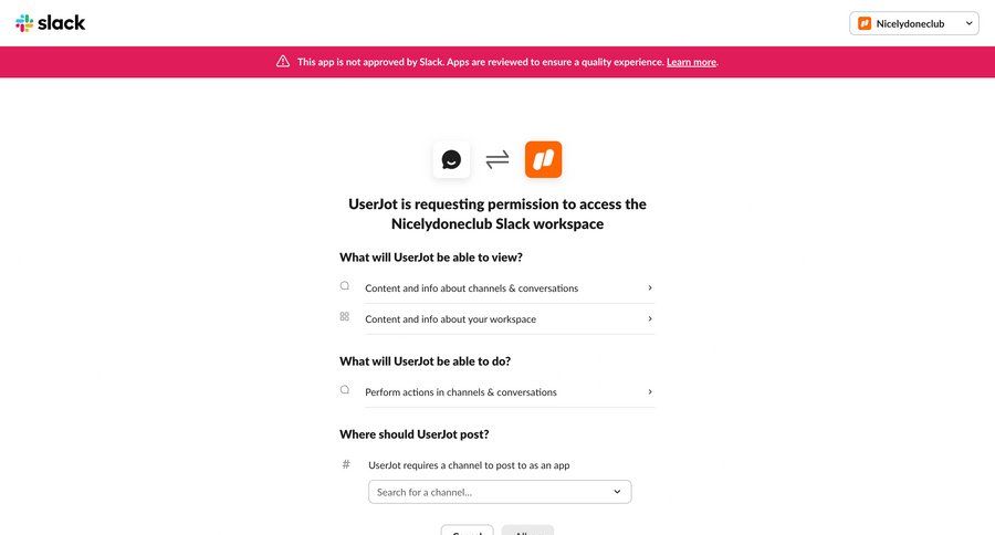 UserJot
			 account management form access control alert communication ui page example
