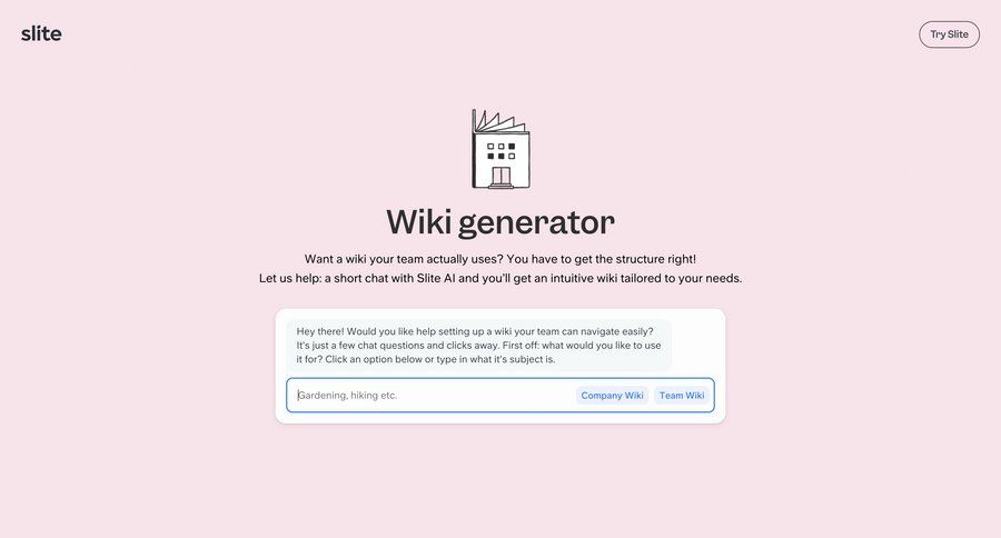 Slite
				onboarding ui page example