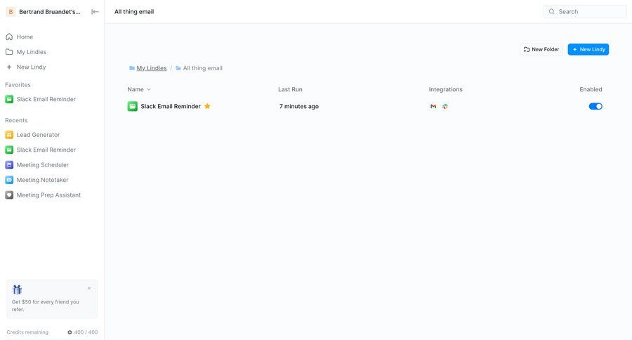 Lindy
			 task management dashboard sidebar navigation onboarding account setup email management dashboard overview email sidebar create navigation bar ui page example