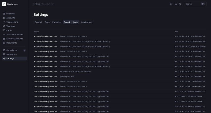 Increase
			security settings settings account management fintech user activity account settings table headers navigating settings sidebar security cards ui table transaction history version history ui page example