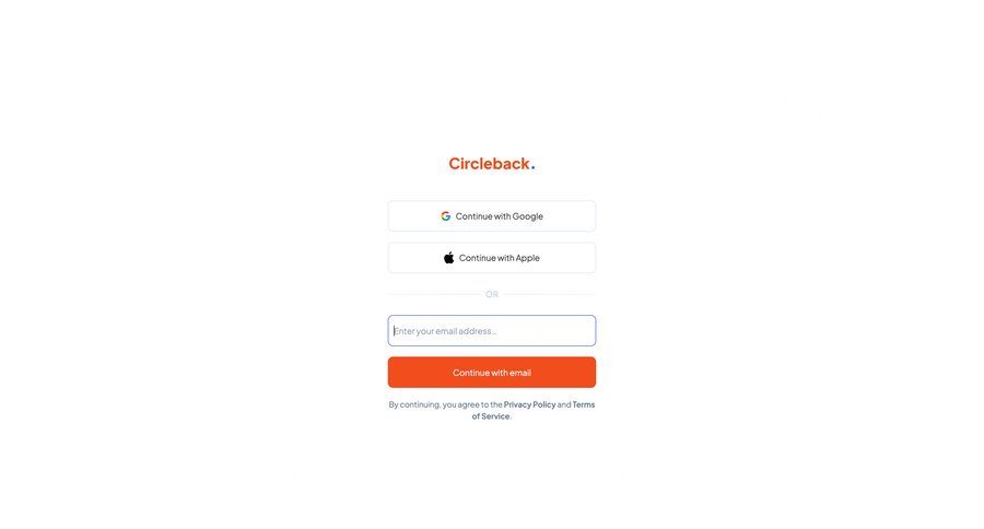 Circleback
			 form authentication sign in ui page example