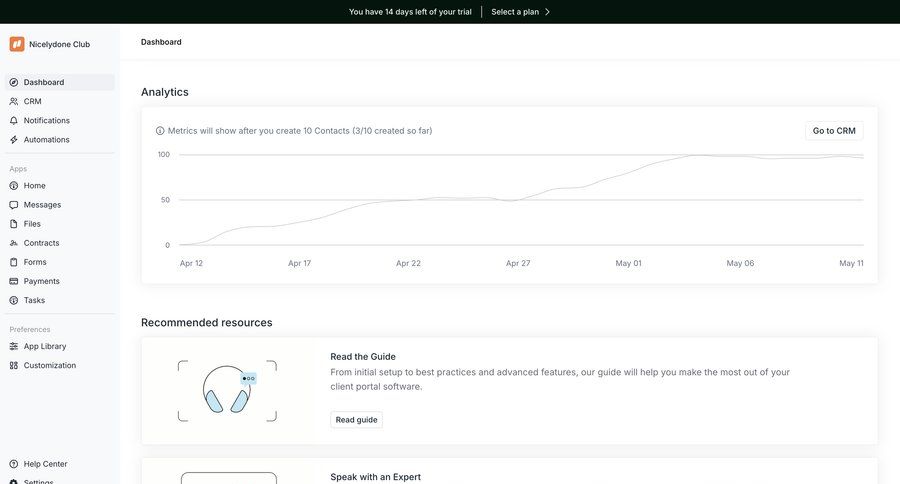 Assembly AI App Builder
			 sidebar navigation trial banner getting started crm dashboard ui page example