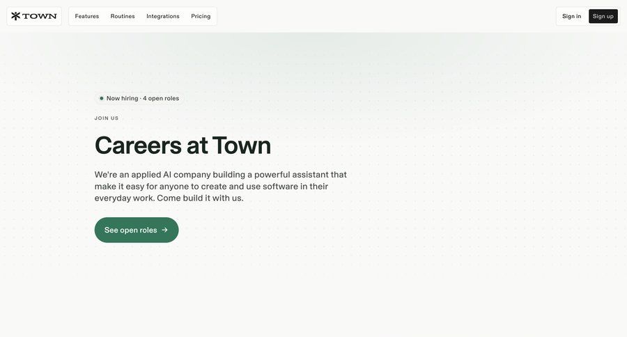 Town
				company ui page example