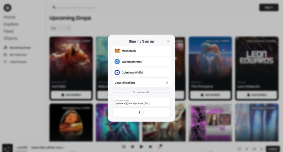 Sound.xyz
			          ux ui design