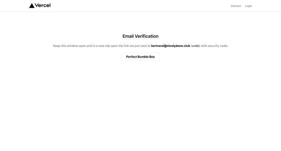 Vercel
				signup page example