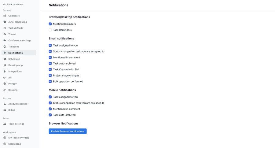 Motion
			notification settings configuration settings workspace settings account settings notification management bulk archive sidebar alert message timezone selector notification settings ui page example