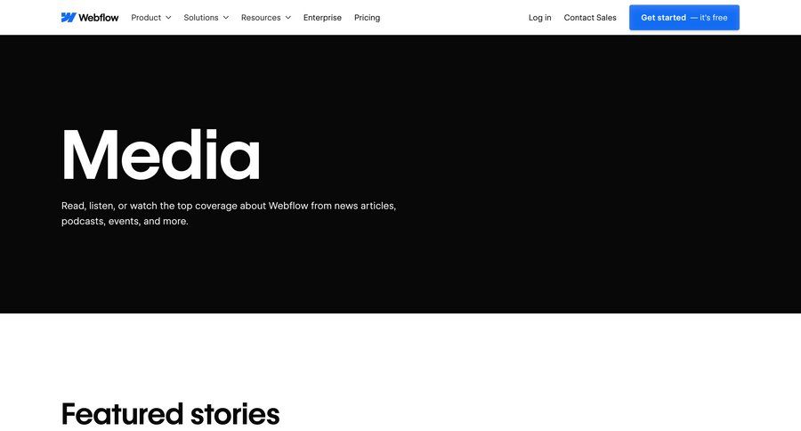 Webflow
			gallery brand resources image gallery media gallery photo gallery assets media assets marketing website design affiliate program localization ui page example