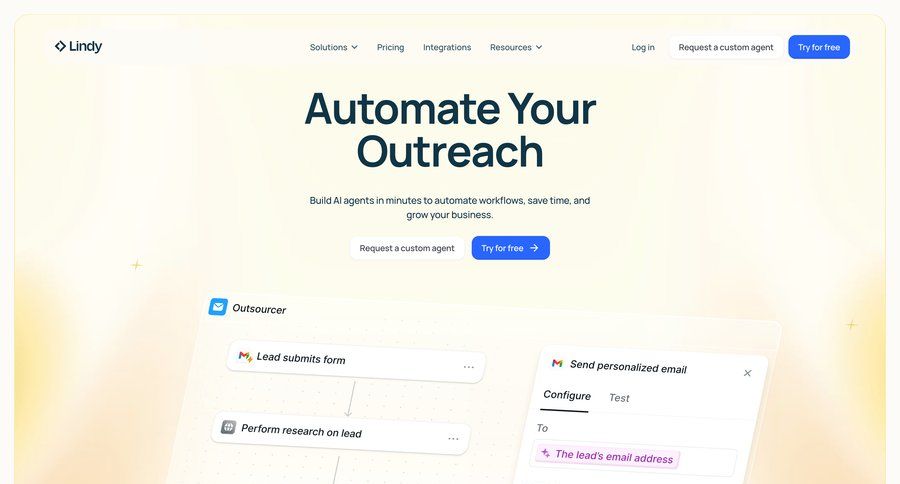 Lindy
				landing page ui page example