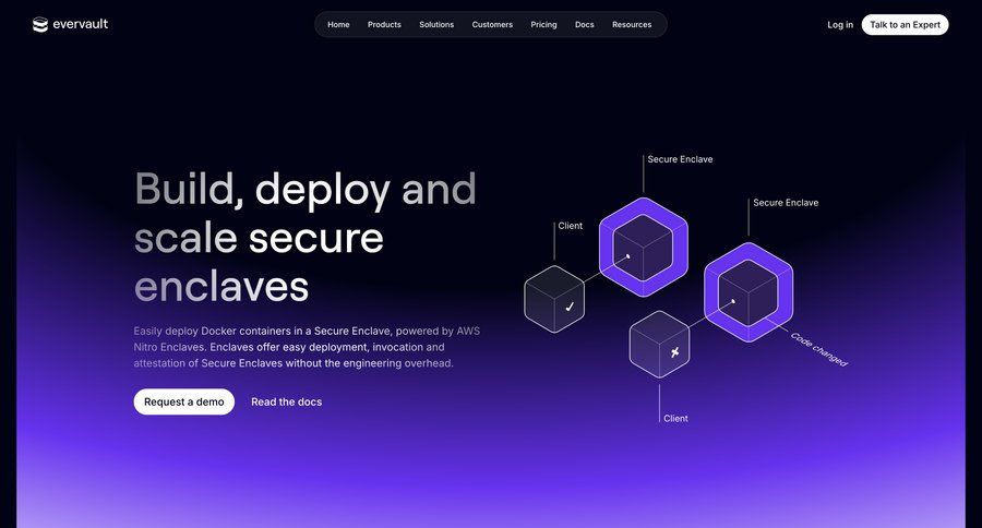 Evervault
			product page security color palette security version control deploy ui page example