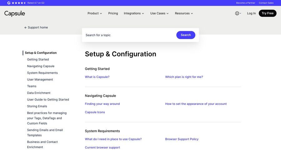 Capsule
				settings ui page example