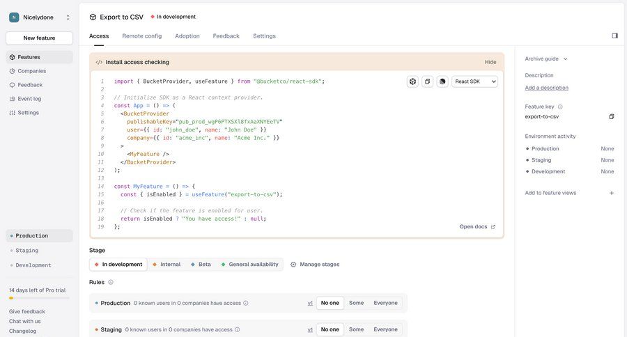 Reflag
			settings detail page form feature configuration settings access control menu code snippet ui page example