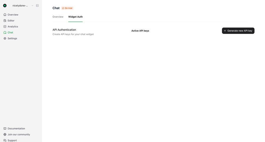 Mintlify
			 configuration settings sidebar navigation authentication api management sidebar setup chat ui page example