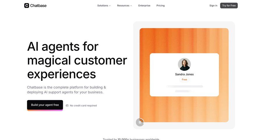 Chatbase
				landing page ui page example