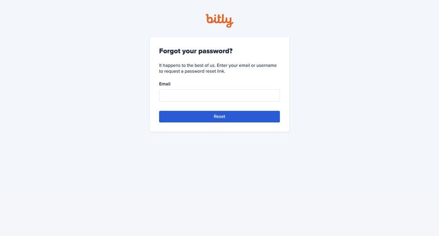 Bitly
			password reset form form account security authentication security auth change password password update update ui page example