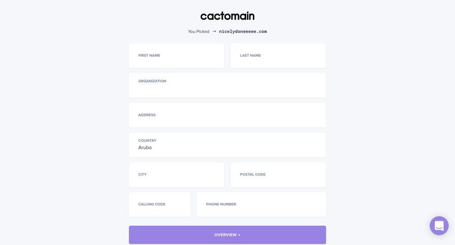 Cactomain
				create page example