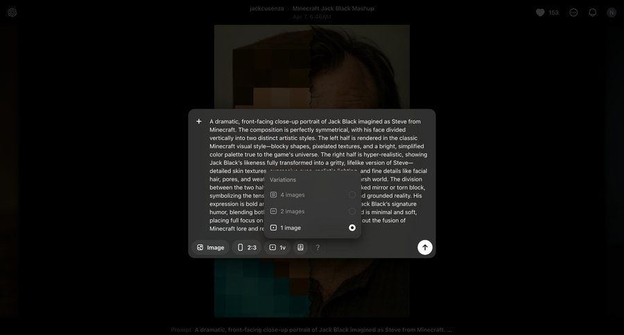 Sora
			 upload image color palette call intelligence information page detail view item details info view ui page example