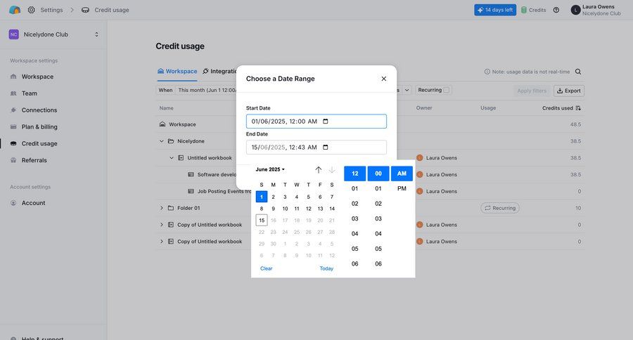 Clay
			 configuration dashboard sidebar navigation account management grid export workspace management sidebar date picker monitoring table review analytics ui page example