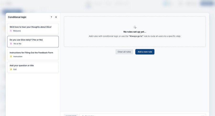 Ballpark
			 configuration conditional logic workflow automation sidebar setup ui page example