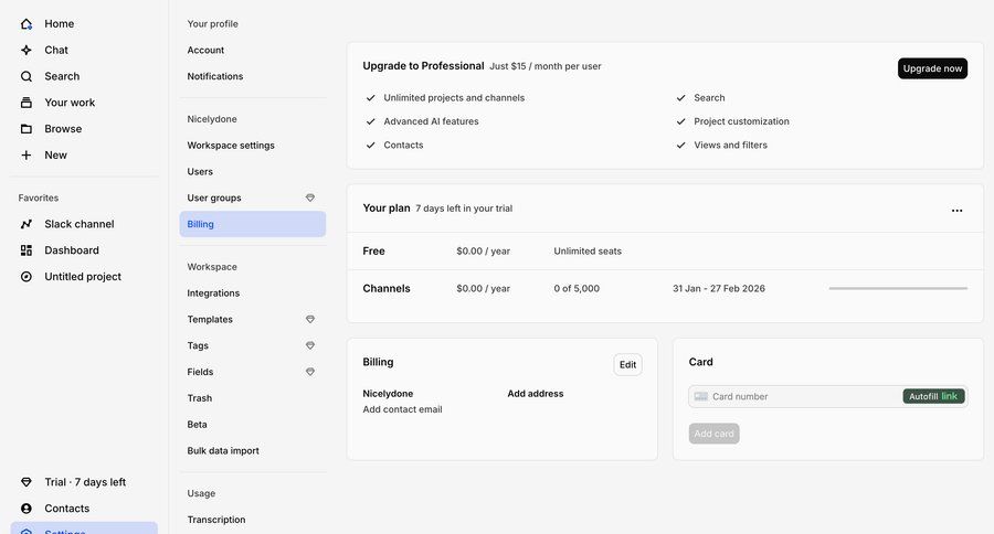 Dovetail
				settings ui page example