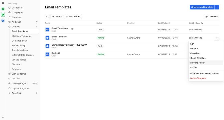 Bird
			 content management template library marketing automation ui page example