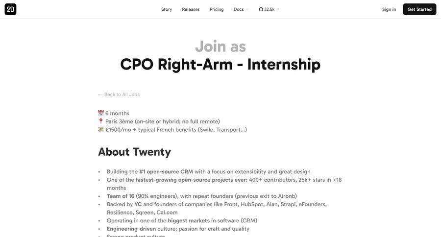 Twenty
				detail page ui page example