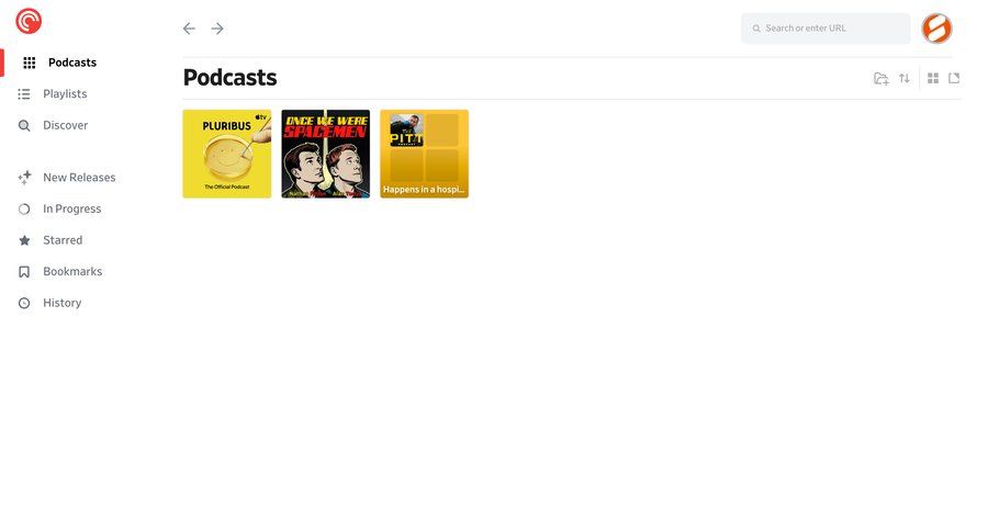 Pocket Casts
			 content management sidebar navigation ui page example