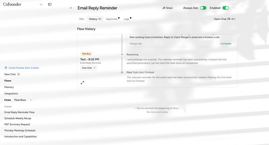 Cofounder
			 timeline view ui page example