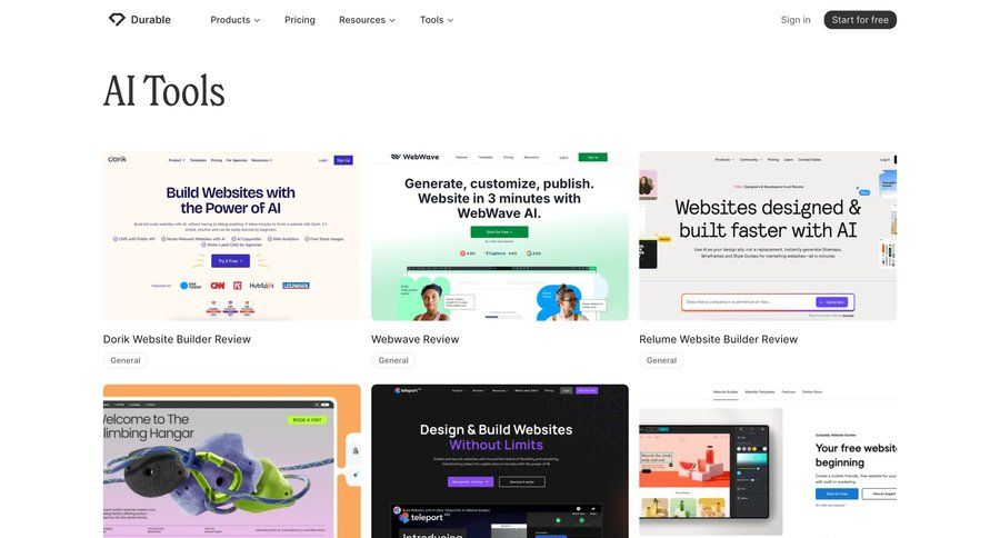 Durable
				list ui page example