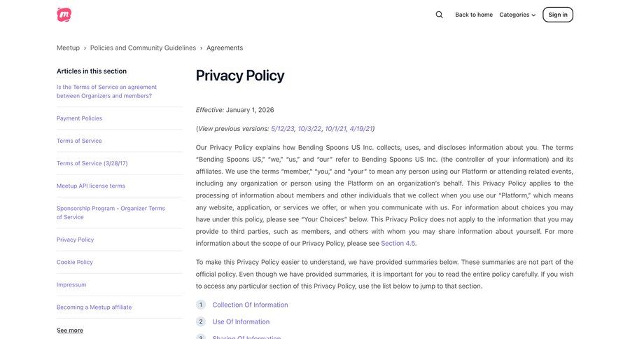 Meetup
				article ui page example