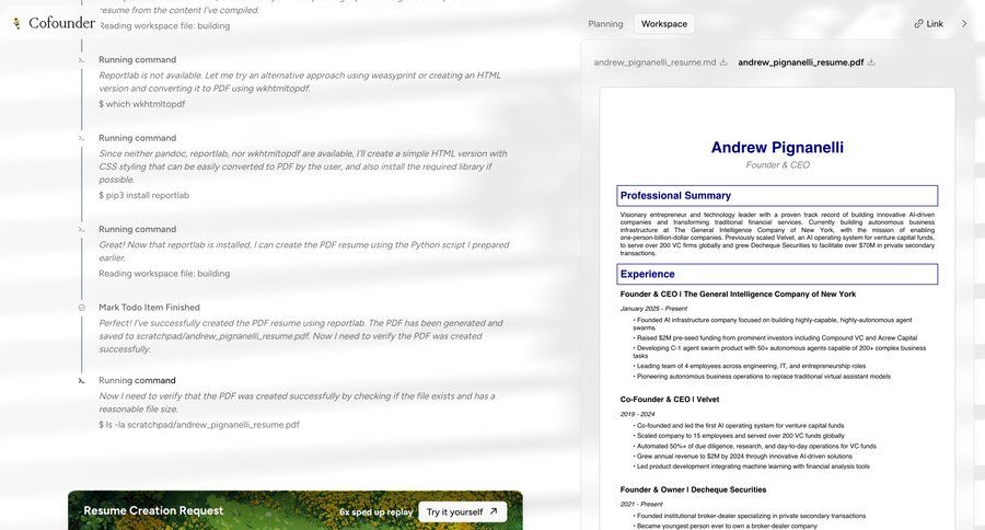 Cofounder
				success state ui page example