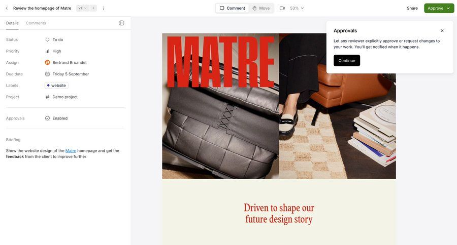 Workflow
			modal & popover information state confirmation task management project management ui page example