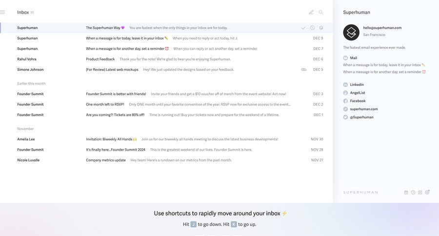 Superhuman
			          ux ui design