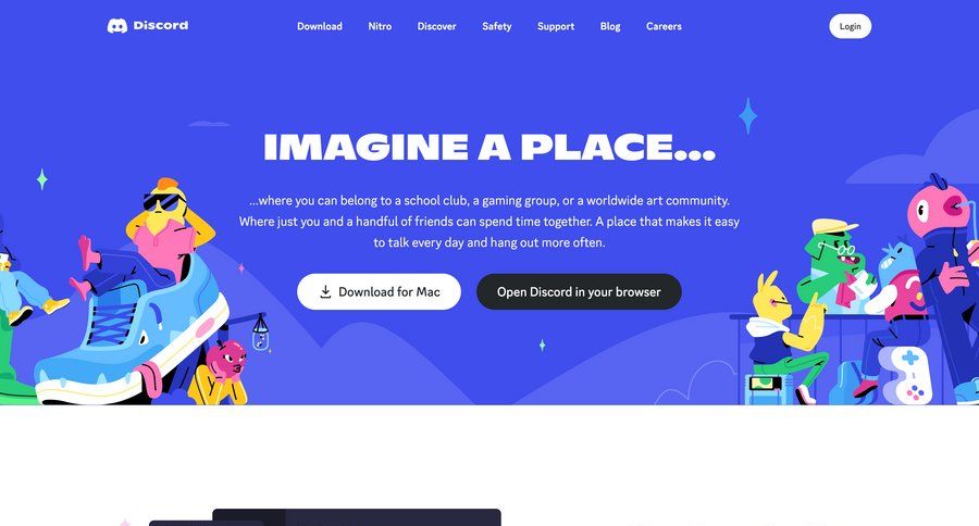 Discord
				 page example