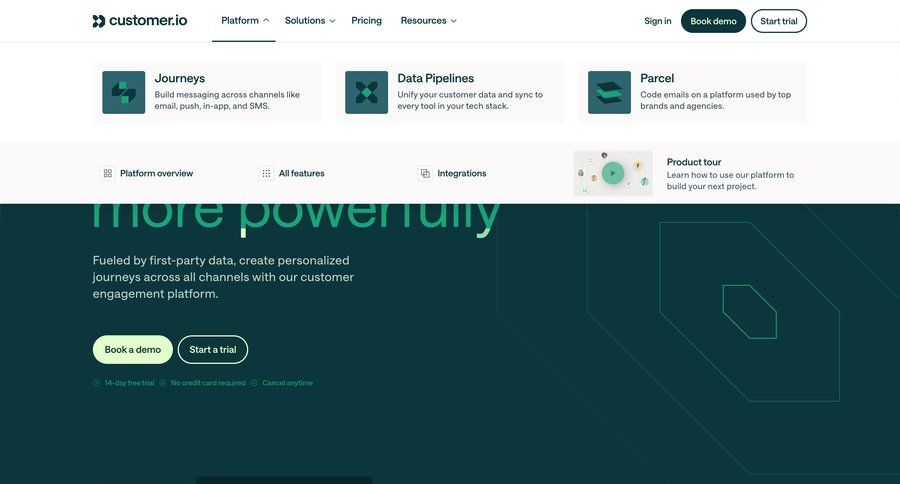 Customer.io
			      ux ui design