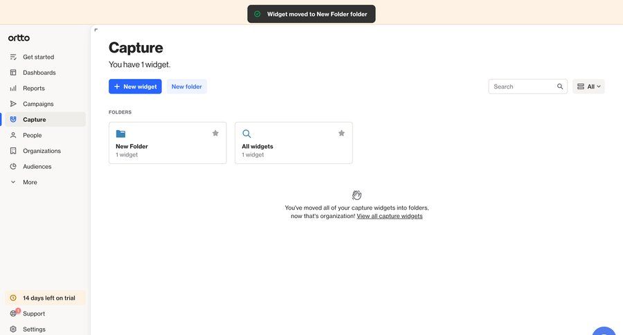 Ortto
			 content management sidebar navigation dropdown filters sidebar notification center create widgets ui page example