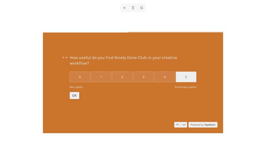Typeform
				modal & popover ui page example