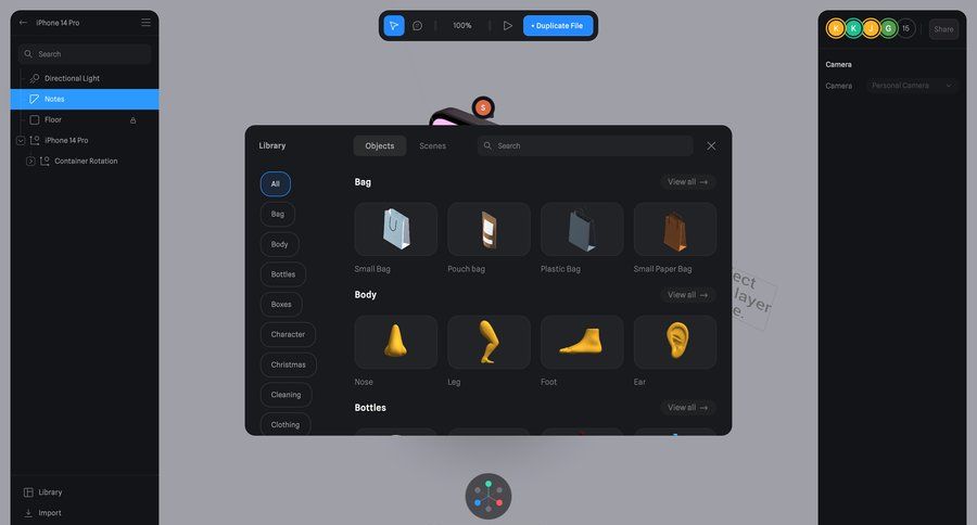 Spline
				modal & popover page example