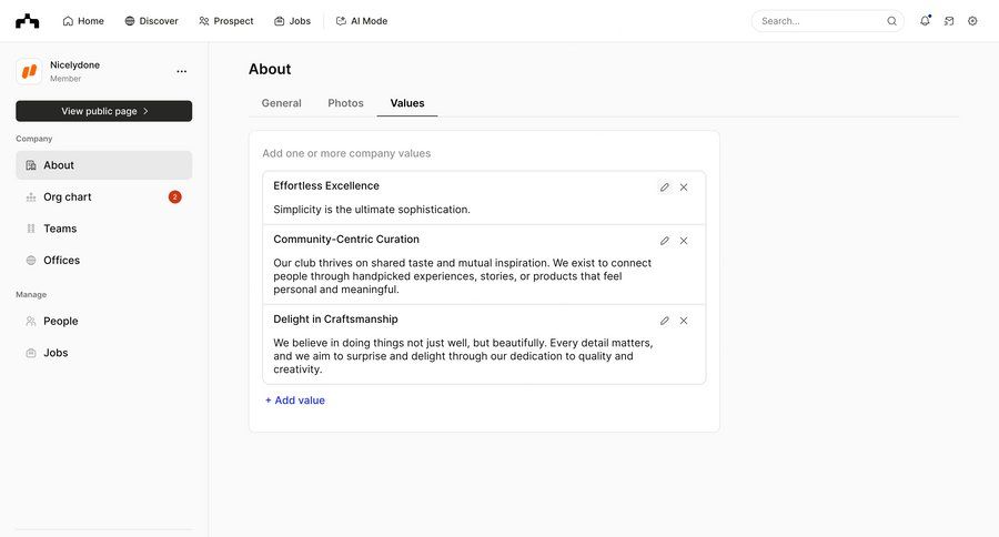 The org
			 sidebar navigation profile settings account settings profile management card layout ui page example