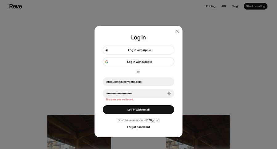 Reve
				signin ui page example
