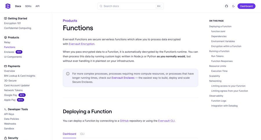 Evervault
			 note creation search results ui dashboard layouts check out accordion version control command k ui page example