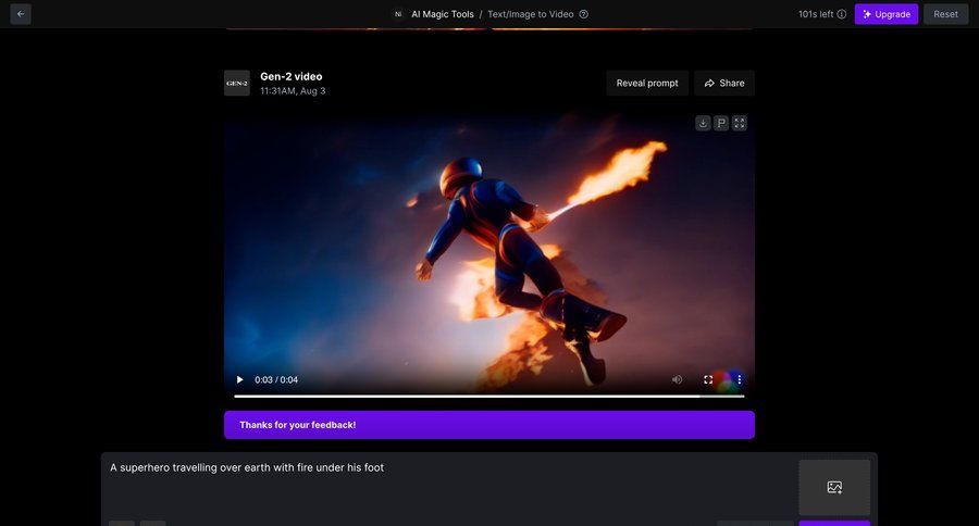Runway
			 artificial intelligence video player progress bar media player ui page example