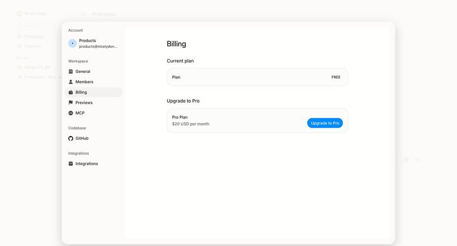 Alloy
			billing settings account settings subscription management settings modal ui page example