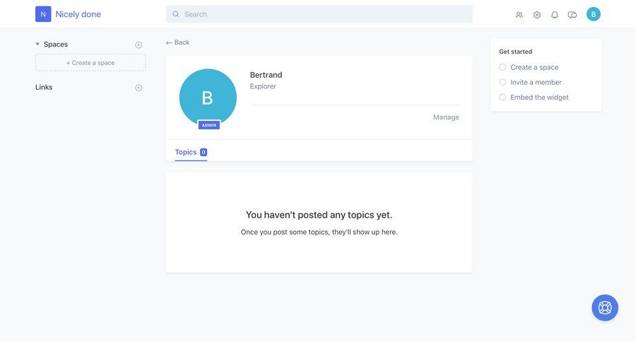 Circle
				profile page example