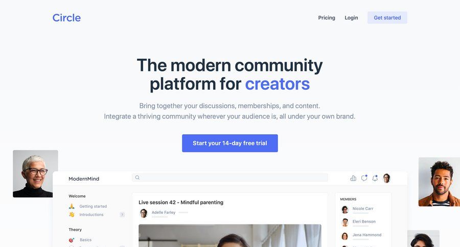 Circle
				 page example