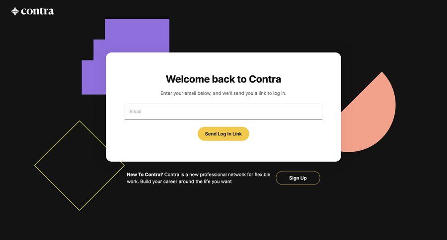 Contra
				signin page example