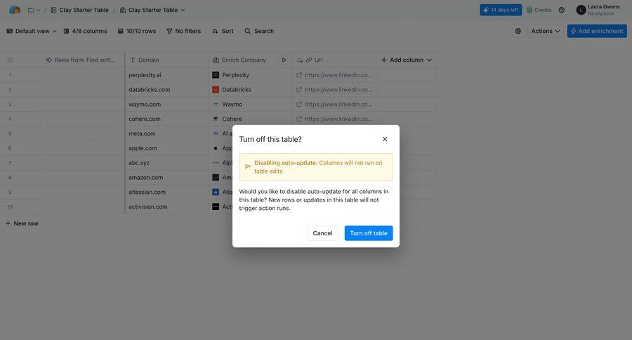 Clay
			 data management configuration grid confirmation modal dialog data analytics message table confirmation message ui page example