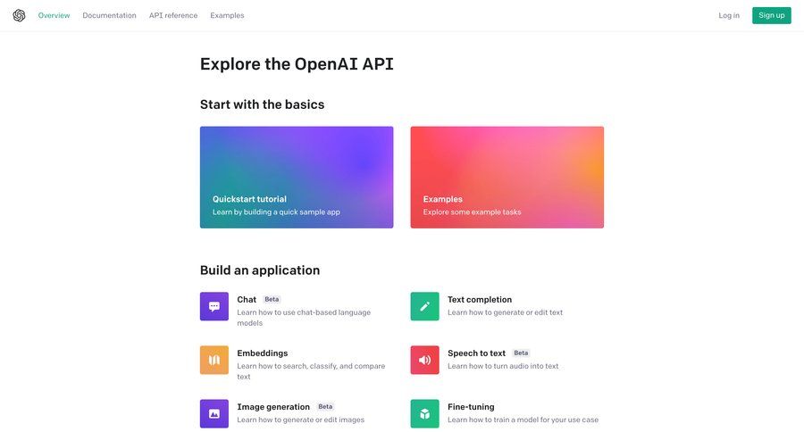 OpenAI
			 artificial intelligence product discovery machine learning log in chat edit mode developer portal ui page example