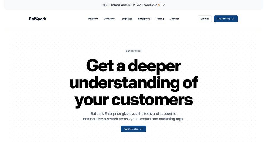 Ballpark
			 coming soon product update features alternatives testimonials case studies customer stories marketing website design accordion enterprise global search ui page example