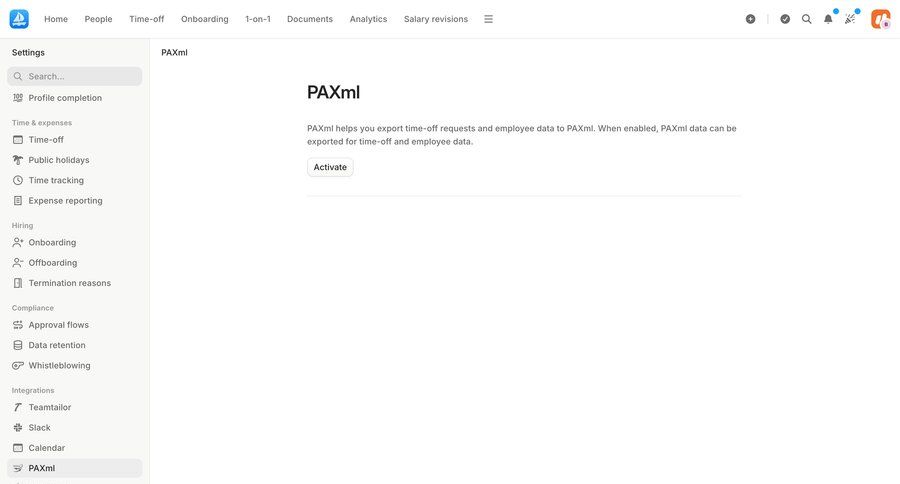 Aboard
				settings ui page example