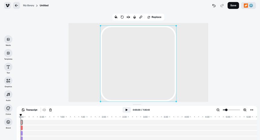 Vimeo
			 editor sidebar menu transcript ui page example